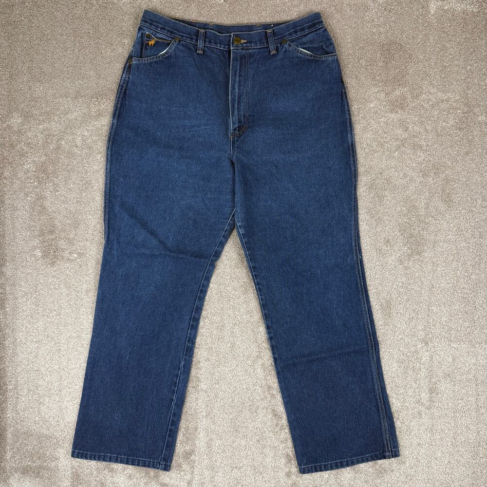 Vintage Wrangler Womens Size 16 High Rise Straight Jeans 70s Western USA Made